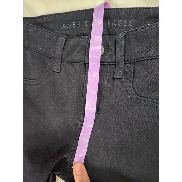 Sz 2 Long American Eagle High Rise Jegging Womens Black Legging Super Stretch - Picture 4 of 10